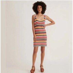 NWT Marine Layer Fiona Crochet Dress Multi Stripe L Hard to Find MSRP$228